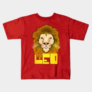 Front and Back Leo The Lion Kids T-Shirt